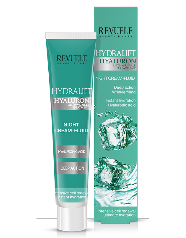 REVUELE Hydralift Hyaluron Night Cream Fluid – Crème de Nuit Hydratante à l’Acide Hyaluronique