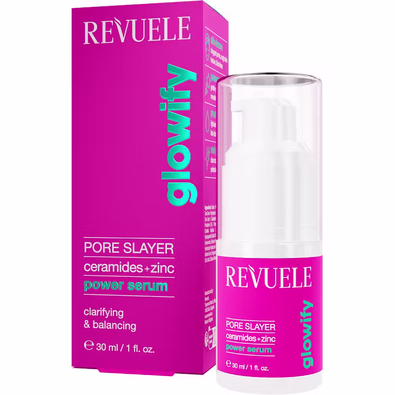 REVUELE Pore Slayer Power Serum Ceramides + Zinc 30 ml – Sérum Anti-Imperfections aux Céramides et Zinc