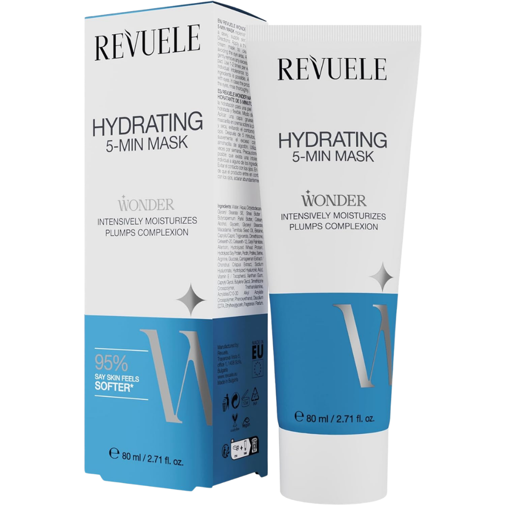 REVUELE Wonder Hydrating 5-Min Mask 80 ml – Masque Hydratant 5 Minutes à l’Acide Hyaluronique