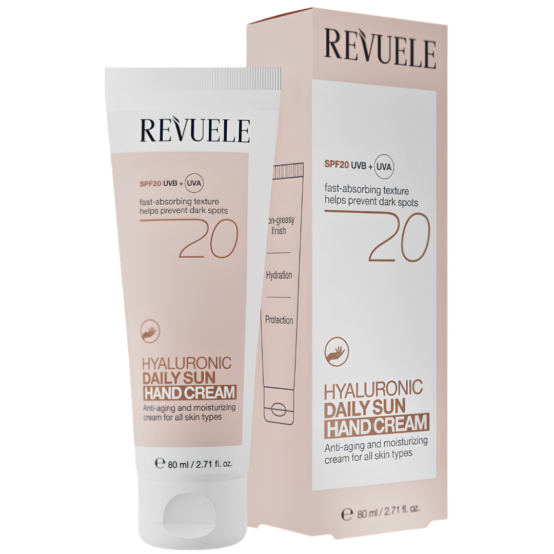 REVUELE Hyaluronic Hand Cream SPF20 - Crème Mains Hydratante SPF20 à l’Acide Hyaluronique, 80 ml